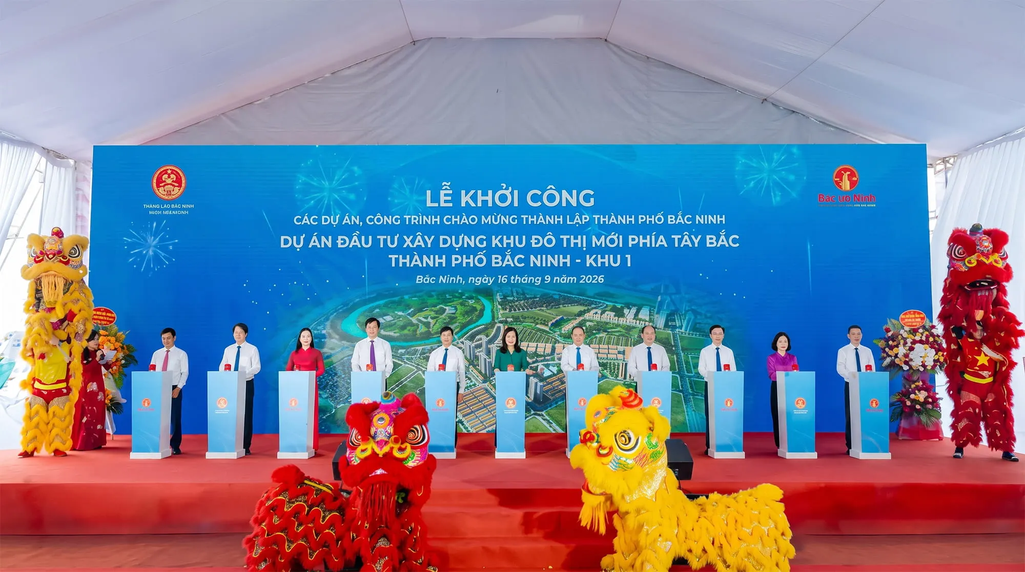 Dự án Đầu tư xây dựng Khu đô thị mới phía Tây Bắc thành phố Bắc Ninh - Khu 1, hay Vinhomes King Park chính thức khởi công