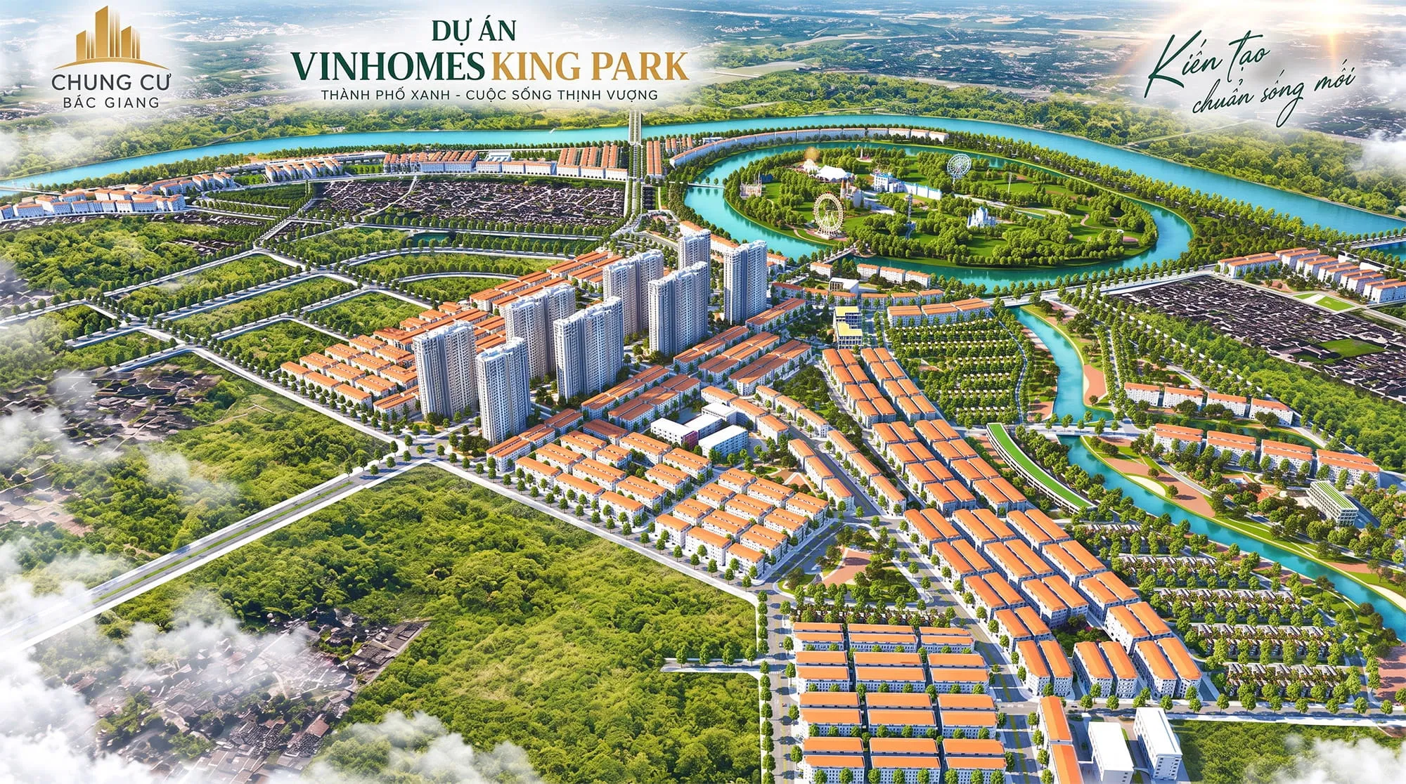 Toàn cảnh dãy thấp tầng dự án Vinhomes King Park
