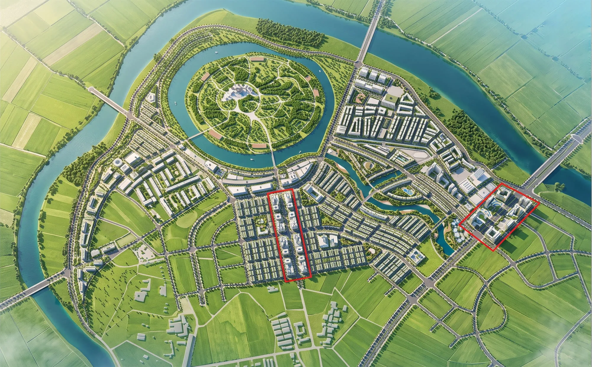 Vị trí các tòa chung cư trên mặt bằng dự án Vinhomes King Park