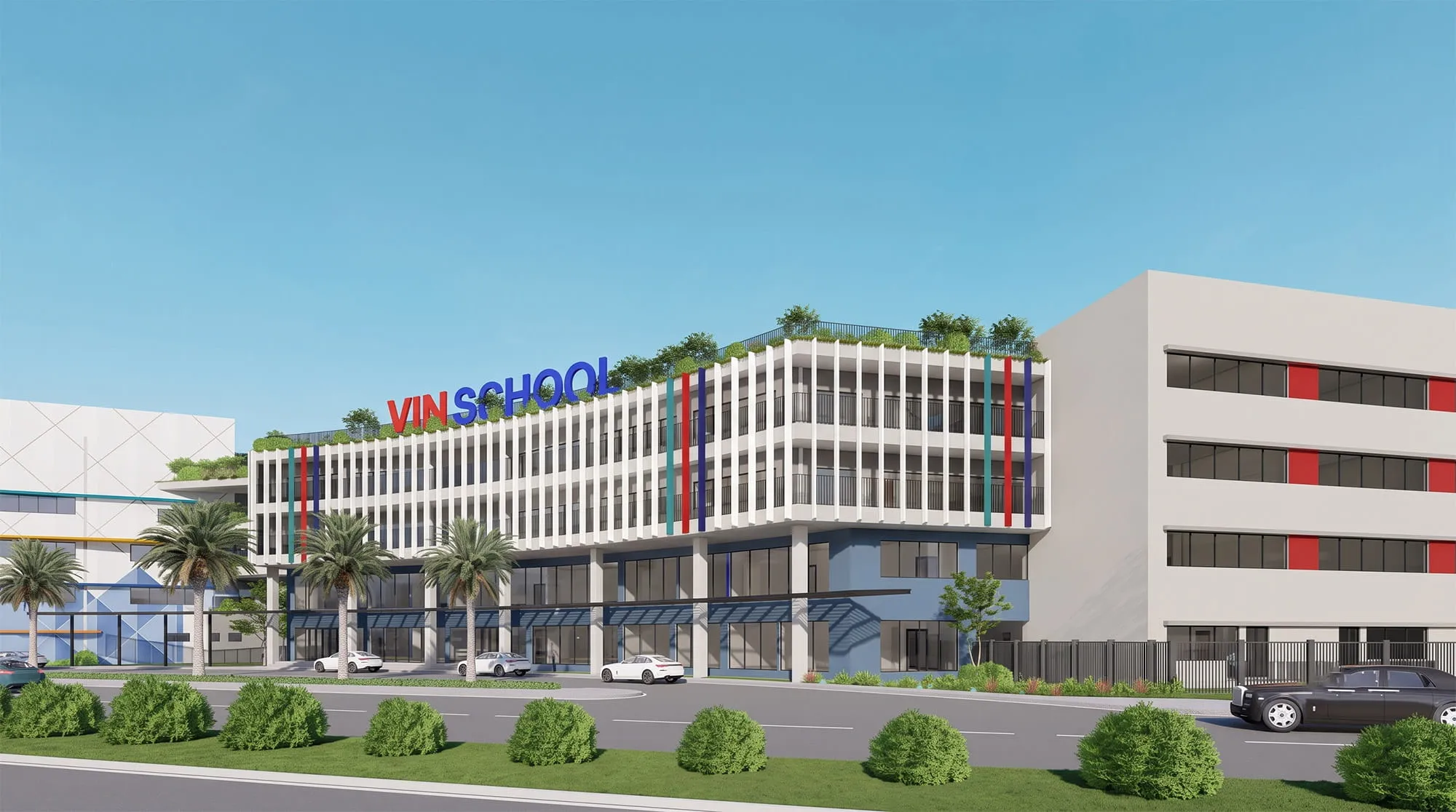 Phối cảnh trường học liên cấp Vinschool tại Vinhomes King Park